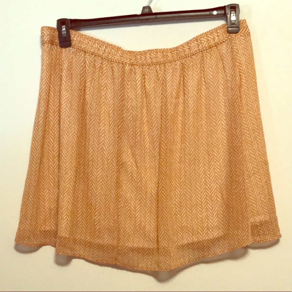 Mustard Herringbone Skirt
